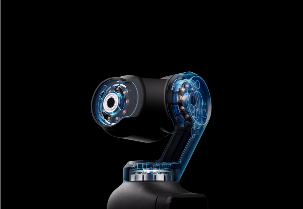 Fotografía de rayos X del gimbal de la DJI Osmo Pocket 3